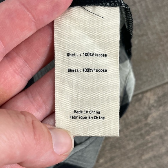 L’Agence Argo Black and White Buffalo Plaid Sheer Top - Picture 7 of 9